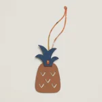 Pineapple and Leaf Charm - Brown